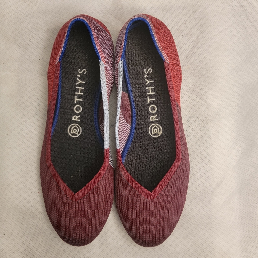 Rothy's Retired Berry Color Block Round Toe Flat … - image 7